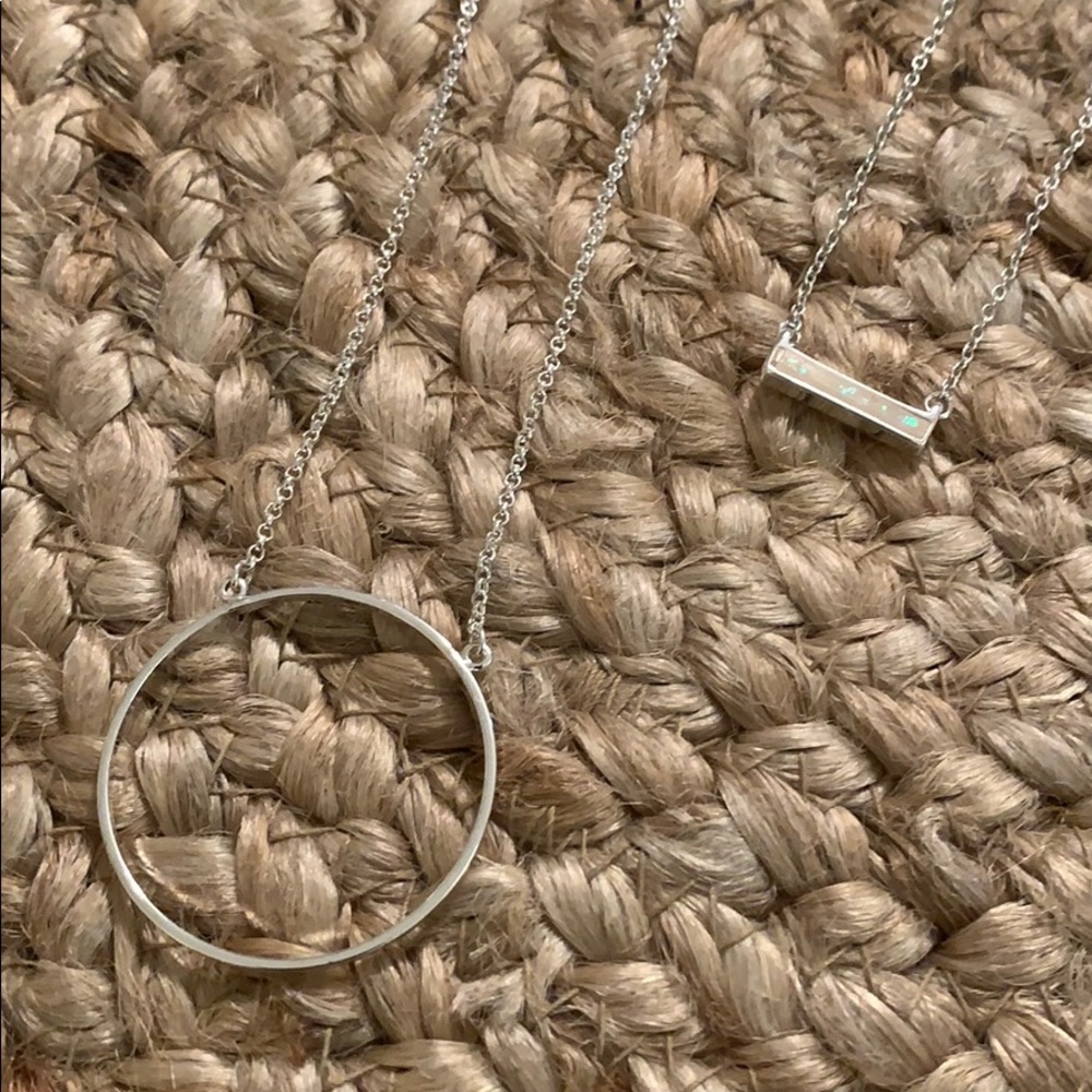 Silver tone necklace bundle